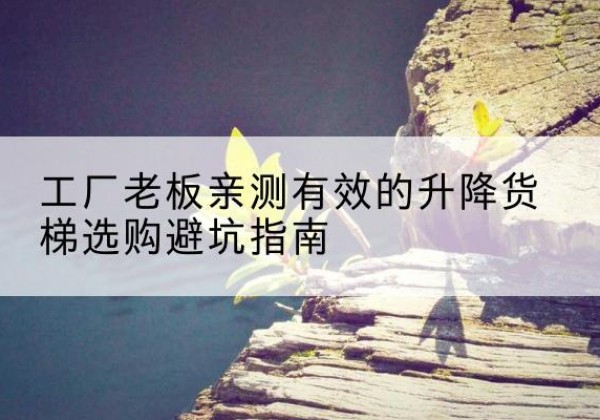 寿宁升降货梯怎么选-工厂老板亲测有效的升降货梯选购避坑指南